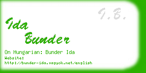 ida bunder business card